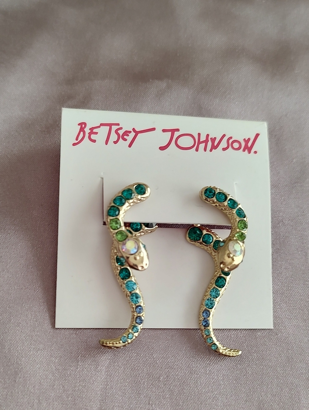 Betsey Johnson Snake Earrings